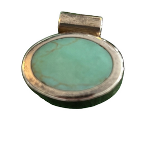 Vintage Mexico 925 Turquoise and Silver Pendant